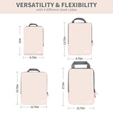4 Set Compression Packing Cubes Travel Expandable Packing Organizers