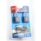 Safe Skies Tsa-Recognized Padlocks Double Set, Neon Black, One Size