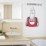 FLYCOOL Compact Water-resistant Nylon Hanging Toiletry Bag & Travel Shower Bag (Red)