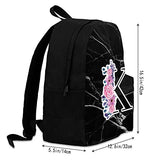 Floral Letter K Backpack for College School Travel, Laptop Backpack Bookbag for Women Men