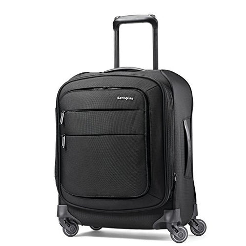 Samsonite Flexis Expandable Softside Carry On Luggage With Spinner Wheels, 19 Inch, Jet Black