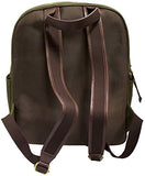 Mancini 15.6" Laptop Backpack in Olive - Brown Trim