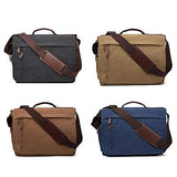 Leegoal Messenger Bag for Men, Water-Resistance Canvas Shoulder Crossbody Sling Bag for