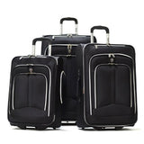 Olympia Luggage  Hamburg 3-Piece Luggage Set,Black,One Size