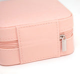 Vlando Small Faux Leather Travel Jewelry Box Organizer Display Storage Case for Rings Earrings Necklace (Pink)