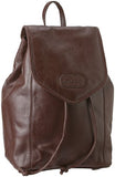 Leatherbay Leather Small Backpack,Dark Brown,One Size