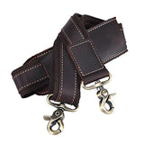 Polare Men'S Vintage Full Grain Leather Satchel Backpack Shoulder Bag Messenger Bag