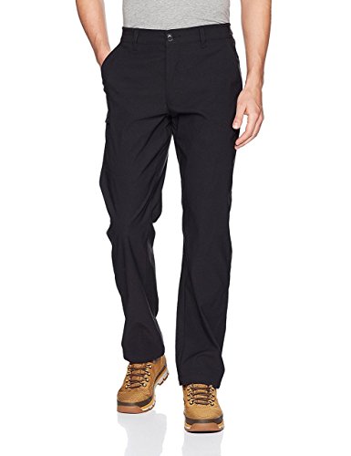 UNIONBAY Men's Rainier Lightweight Comfort Travel Tech Chino Pants, Black, 34x34