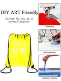 20 Pieces Drawstring Backpack Sport Bags Cinch Tote Bags for Traveling and Storage (Yellow, Size 1)