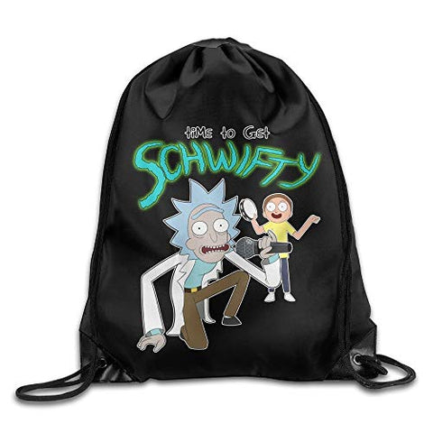 GBMVN Morty Its Time To Get Schwifty Rick Unisex Drawstring Gym Sack Sport Bag