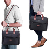 Ronts Black Nylon 14" Laptop Messenger Bag for Men Briefcase Business a4 Shoulder Work Tote Attache