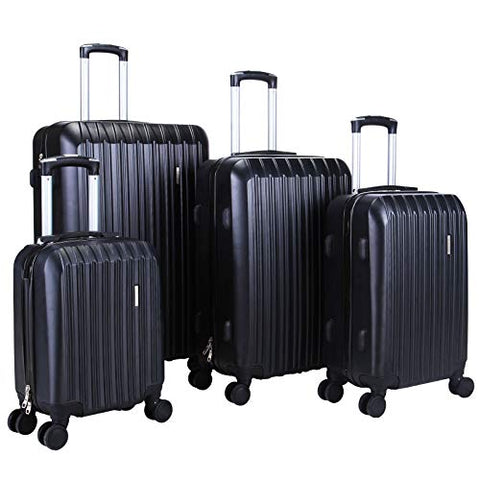 Murtisol 4 Pieces ABS Luggage Sets Hardside Spinner Lightweight Durable Spinner Suitcase 16" 20"