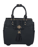 Jkm And Company The Milano Black Alligator Faux Leather Compatible With Computer Ipad, Laptop