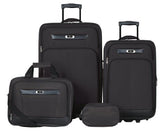 Skyway Desoto 2.0 4-Piece Travel Set, Black, One Size