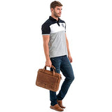 Velez Mens Genuine Colombian Leather Business Travel Briefcase Laptop Crossbody Messenger Bag |