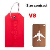 BlueCosto 4x Pink Luggage Straps Belts + 2x Red Suitcase Tags Labels