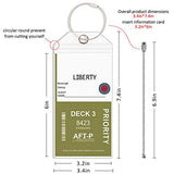 Landisun Cruise Tags Luggage Tag ID Holds with Zip Seal & Steel Loops Thick PVC Bag of 8 Pack.