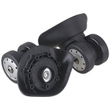 Doublelife 10x9.6x4.9cm Black Swivel Luggage Suitcase Caster Wheels with 4 Holes for Trolley 1 Left