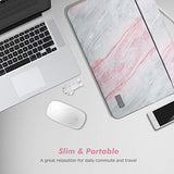 MoKo 13-13.3 Inch Laptop Sleeve Case Compatible with MacBook Air 13-inch Retina, MacBook Pro 13", HP Dell Acer Lenove Notebook Computer, Protective Carrying Bag with Pocket, Pink Gray Marble