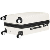 AmazonBasics Geometric Luggage Expandable Suitcase Spinner - 3 Piece Set (20", 24", 28"), Cream
