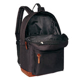 Youngerbaby Pu Leather Bottom 14" Men Women Laptop Backpack Lightweight Portable Daypack For School