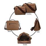 Leegoal Messenger Bag for Men, Water-Resistance Canvas Shoulder Crossbody Sling Bag for