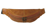 Amerileather Top-grain Cowhide Leather Belted Waist Pack Rust