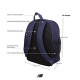 New Balance Men's and Women's Sporty Backpack600D Polyester Plain Weave, Black