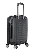 Brio Luggage 3-Piece Expandable Hardside Spinner Luggage Set Black
