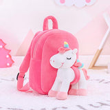 Lazada Unicorn Toddler Backpack with Stuffed Snuggle Toys White 9.5" Aged 2+