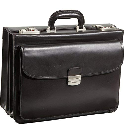 AmeriLeather Modern Attache Leather Executive Brief (Dark Brown)