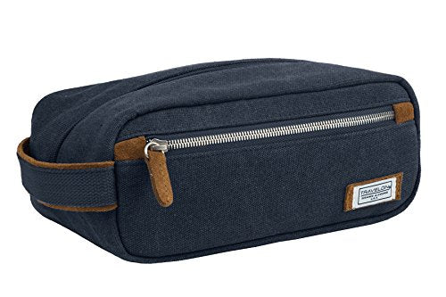 Travelon Heritage Top Zip Toiletry Kit, Indigo