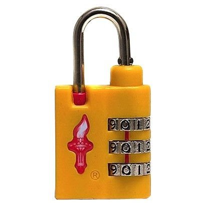 Safe Skies Tsa Metallic 3 Dial Lock Includes Free Luggage Tag - Gd Locks, Brass