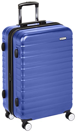 Amazonbasics Premium Hardside Spinner Luggage With Built-In Tsa Lock - 24-Inch, Blue