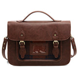 ECOSUSI Laptop Messenger Bag for Women Vintage PU Leather Briefcase Satchel Purse with 13 inch
