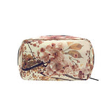 Toiletry Bag Vintage Flowers Womens Beauty Makeup Case Brush Cosmetic Organizer