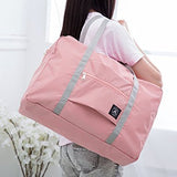 Travel Foldable Waterproof Tote Bag Carry Storage Luggage Handbag (Pink1)