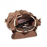 AUGUR Vintage Canvas School Laptop Backpack for Student,Hiking Daypacks (Coffee)