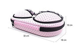 Travel Bra Packing Organizer Case/Underwear/Lingerie/Panties/Bikinis/Bra sizes: 30A-36C by THE COOL BRA (Pink)