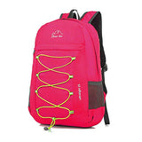 CLEVER BEES Outdoor Water Resistant Hiking Backpack, Fuchsia