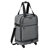 Biaggi Zipsak Micro Fold Spinner Carry-On Suitcase - 22-Inch Luggage - As Seen on Shark Tank - Gray