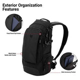 SWISSGEAR Compact Organizer Backpack | Narrow Profile Daypack| Men's and Women's - Black