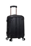 Rockland London Hardside Spinner Wheel Luggage, Black, Carry-On 20-Inch