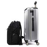 Travelpro Crew 11 2 Piece Set (25" Hardside Spinner And Executive Backpack), Silver And Black
