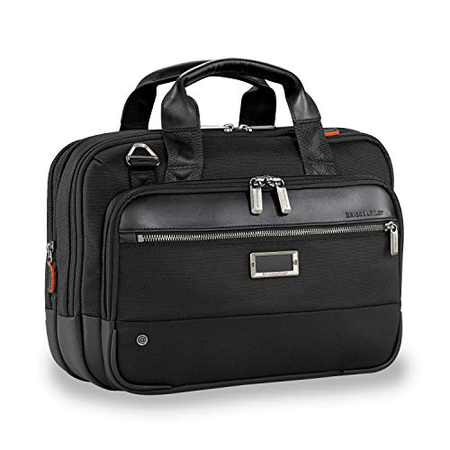 Briggs & Riley Small Expandable Brief Briefcase Black One Size