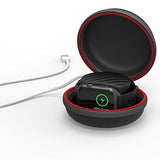 Moretek for Apple Watch Charging Holder Dock, Waterproof Charger Cases and Sport Hard Protective Portable Travel Carry Case for 38mm 42mm 40mm 44mm iWatch Series 1 2 3 4 Accessory (Black)