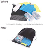 Set of 36 Shoe Bags for Travel Non-Woven with Rope for Men and Women Large Shoes Storage Pouch Organizer