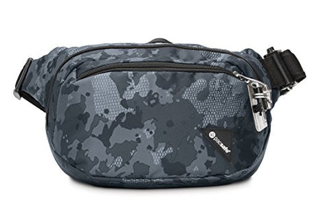 Pacsafe Vibe 100 4 Liter Anti Theft Hip Pack-Fits 7 inch Tablet Waist, Grey Camo One Size