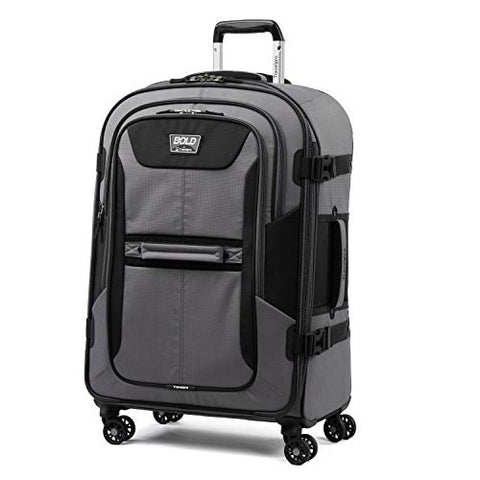Travelpro Bold 26” Expandable Checked Luggage Spinner,Gray/Black