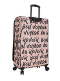 BCBGeneration BCBG Luggage Perf-ECT Expandable 28'' Softside Suitcase With Spinner Wheels (28in, Perf-ECT Pink)